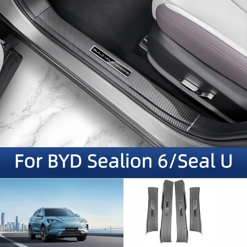 Carbon Fiber Door Sill Protectors for BYD Sealion 6/Seal U - Nice BYD