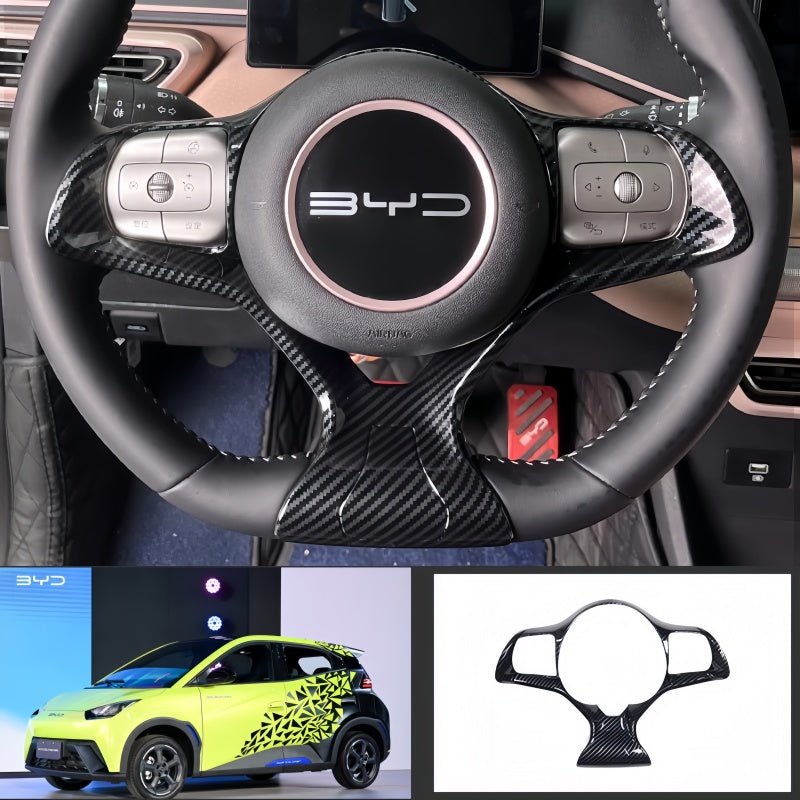 Carbon Fiber Texture Steering Wheel Cover for BYD ATTO 1 - Nice BYD