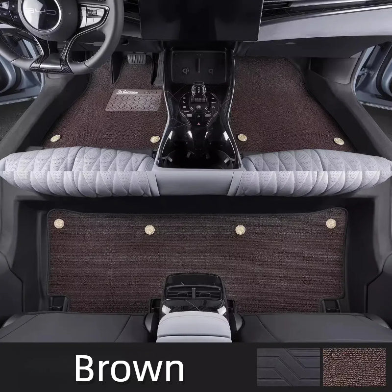 For BYD SEAL Automotive Double Floor Mat ( TPE Floor Mat + Felt Surface ) - Nice BYD