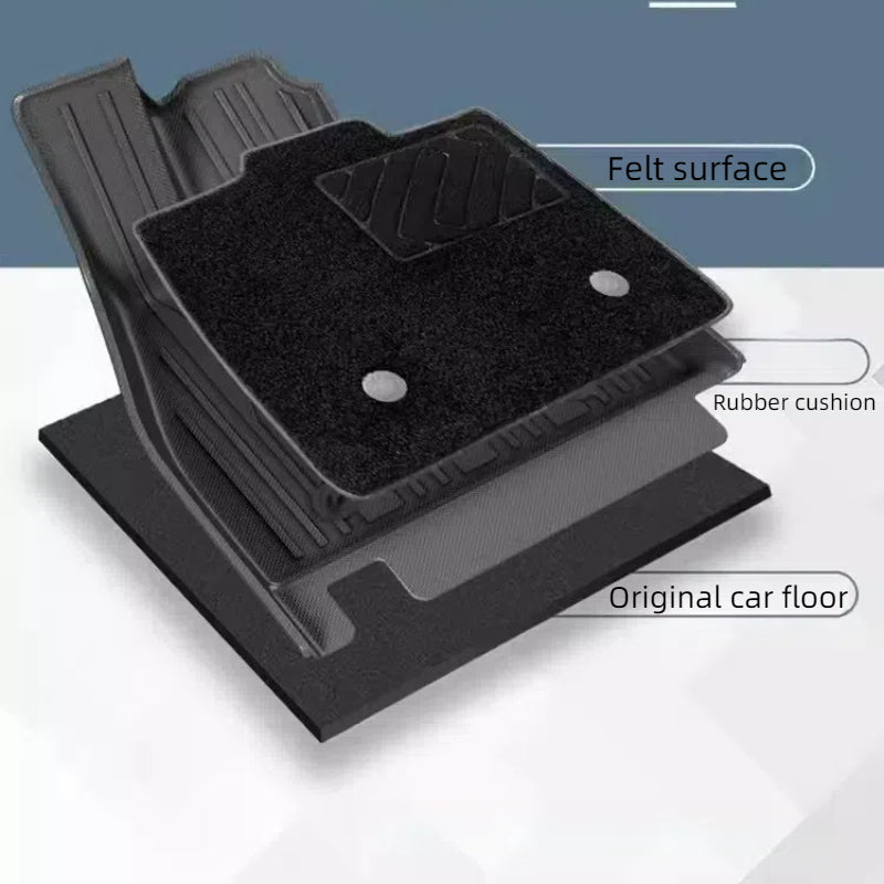 For BYD SEAL Automotive Double Floor Mat ( TPE Floor Mat + Felt Surface ) - Nice BYD