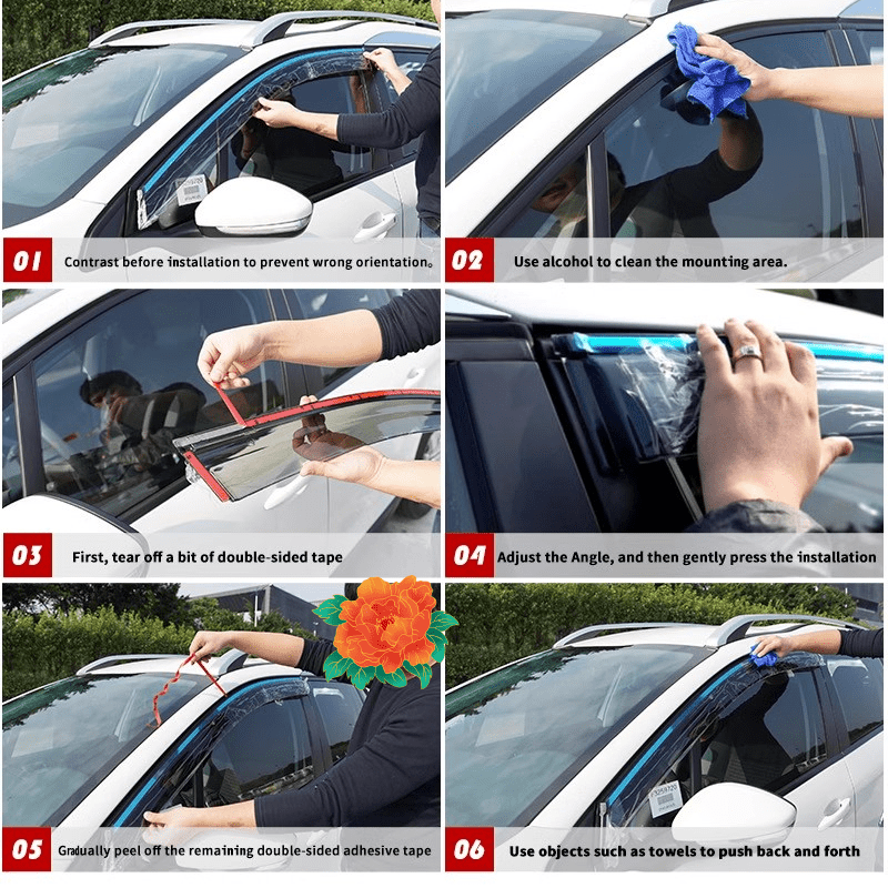 For BYD SEAL Window Visor Deflector (Four Pieces) - Nice BYD