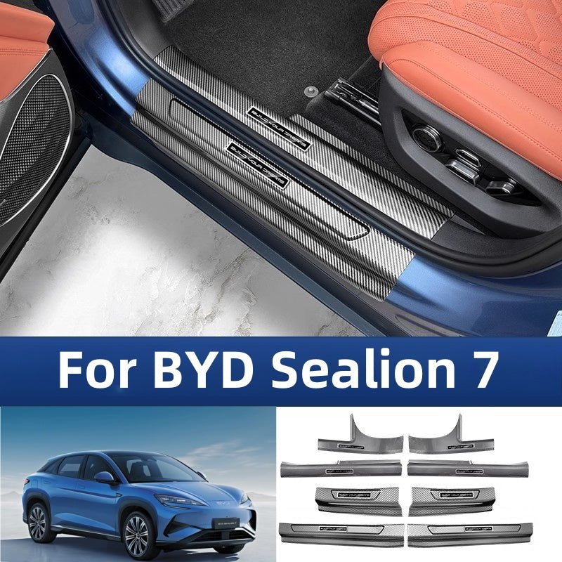 For BYD Sealion 7 Carbon Fiber Door Sill Protectors - Nice BYD