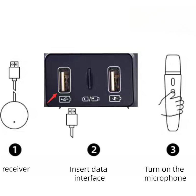 For BYD Song/Seal/Seal U/ Dolphin/Han /ATTO 3 Car Microphone With Receiver Car Karaoke Microphone - Nice BYD