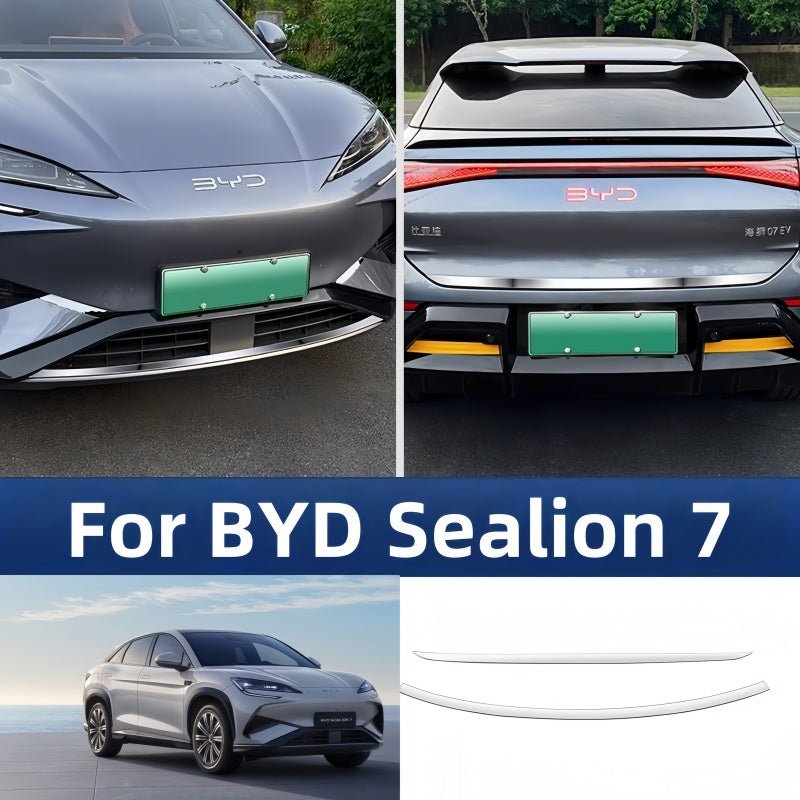 Front & Rear Stainless Steel Decorative Trim Strips for BYD Sealion 7 - Nice BYD