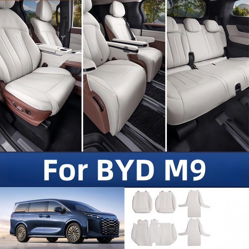 Premium Perforated Leather Seat Covers for BYD M9 - Nice BYD
