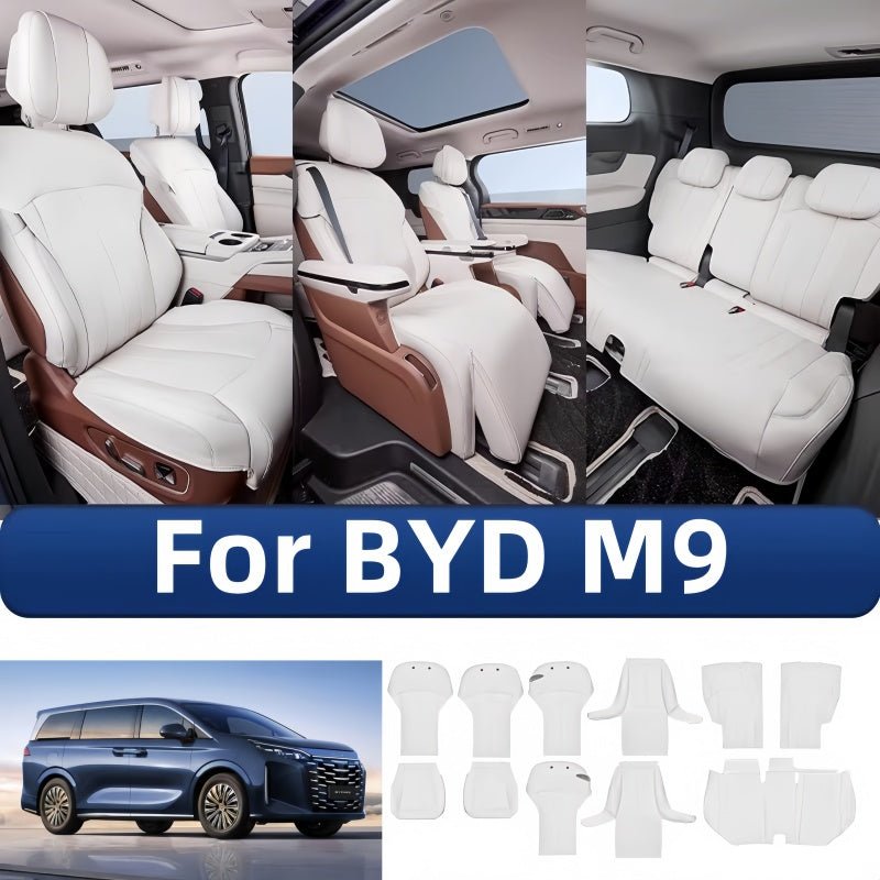 Premium Perforated Leather Seat Covers for BYD M9 - Nice BYD