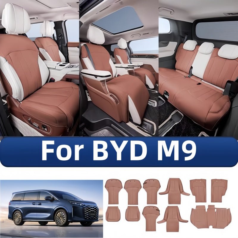 Premium Perforated Leather Seat Covers for BYD M9 - Nice BYD