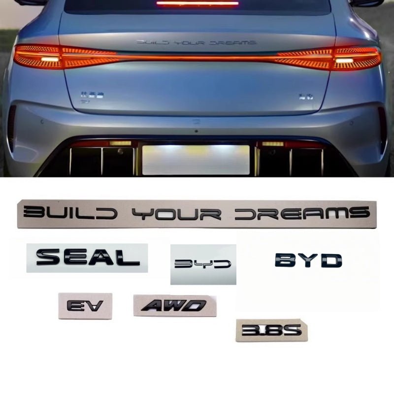 Rear Bumper Glossy Black Badges LOGO for 2024 BYD Seal - Nice BYD