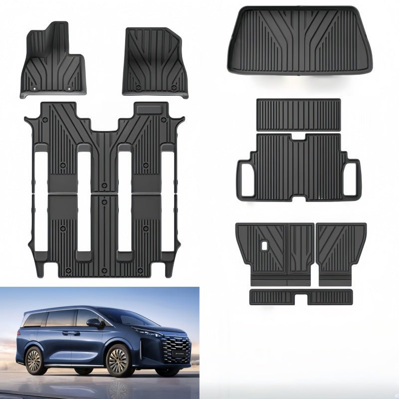 TPE Floor Mats & Trunk Mat for BYD M9 - Nice BYD