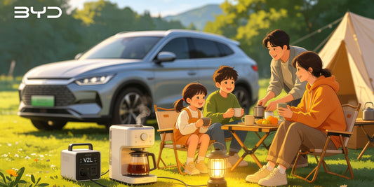 BYD DM-i plug-in hybrid outdoor camping V2L usage guide for global EV drivers - NiceBYD