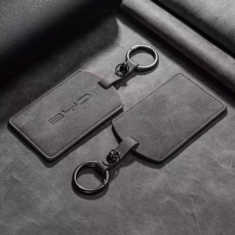 Suede NFC Card Key Cover Case for BYD EV Card Key