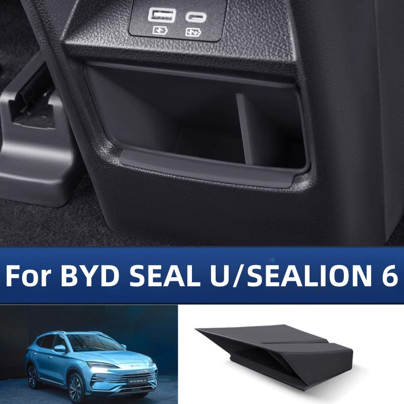 For BYD SEAL U/SEALION 6 Car Armrest Rear Storage Box