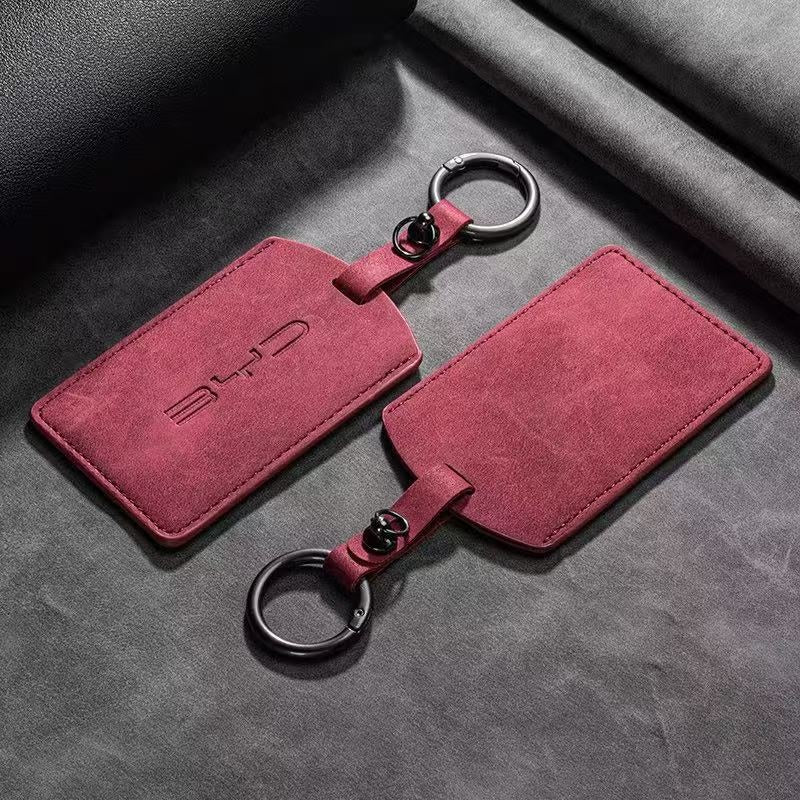 Suede NFC Card Key Cover Case for BYD EV Card Key