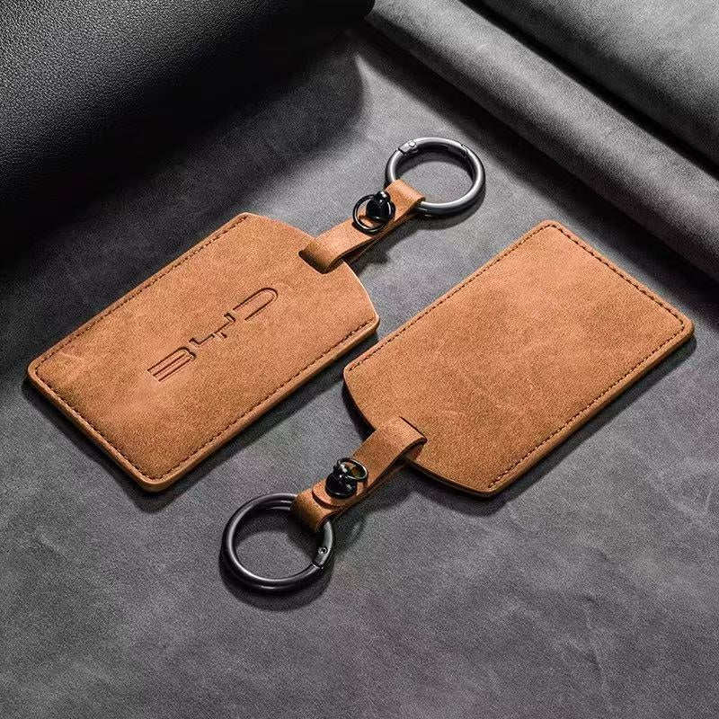 Suede NFC Card Key Cover Case for BYD EV Card Key