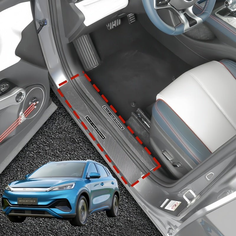 Carbon Fiber Door Sill Protection Bars for BYD ATTO 3 (2023-2026)