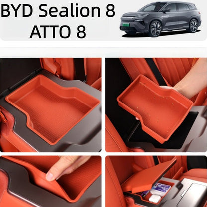 2nd Row Armrest Storage Box Silicone Liner for BYD Sealion 8 / ATTO 8 - Nice BYD