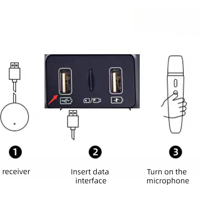 For BYD Song/Seal/Seal U/ Dolphin/Han /ATTO 3 Car Microphone With Receiver Car Karaoke Microphone