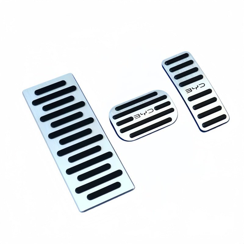 Brushed Aluminum Performance Pedal Covers for BYD ATTO 2/ATTO 3 - Nice BYD