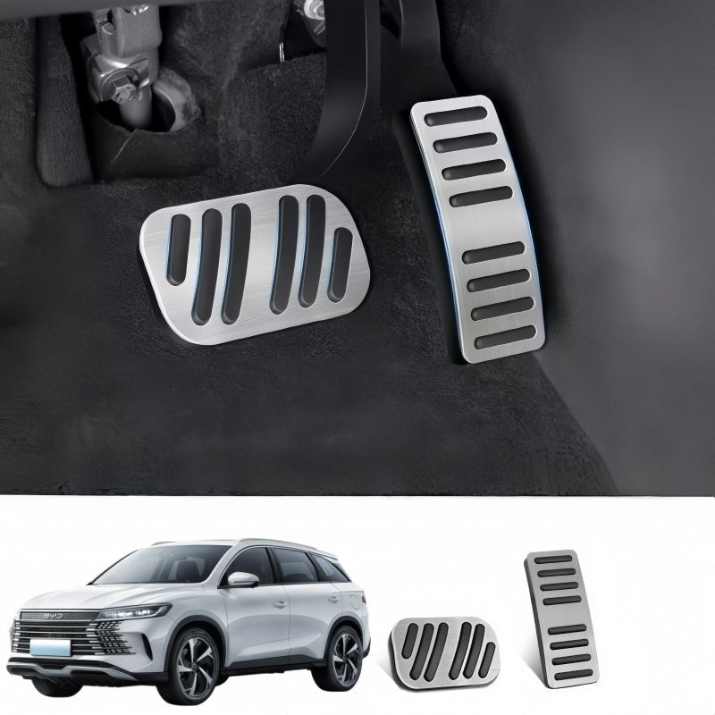 Brushed Aluminum Performance Pedal Covers for BYD Sealion 5 DM - i - Nice BYD