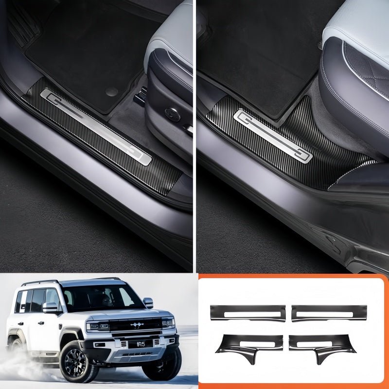 Carbon Fiber Door Sill Guards for BYD Leopard 5 & Denza B5 - Nice BYD