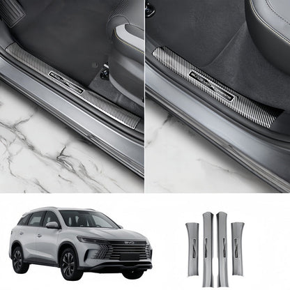 Carbon Fiber Door Sill Protector Trim for BYD Sealion 5 DM - i - Nice BYD