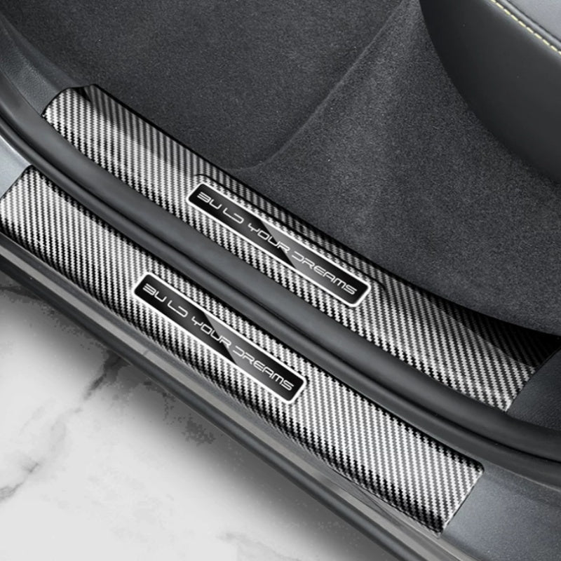 Carbon Fiber Door Sill Protector Trim for BYD Sealion 5 DM - i - Nice BYD