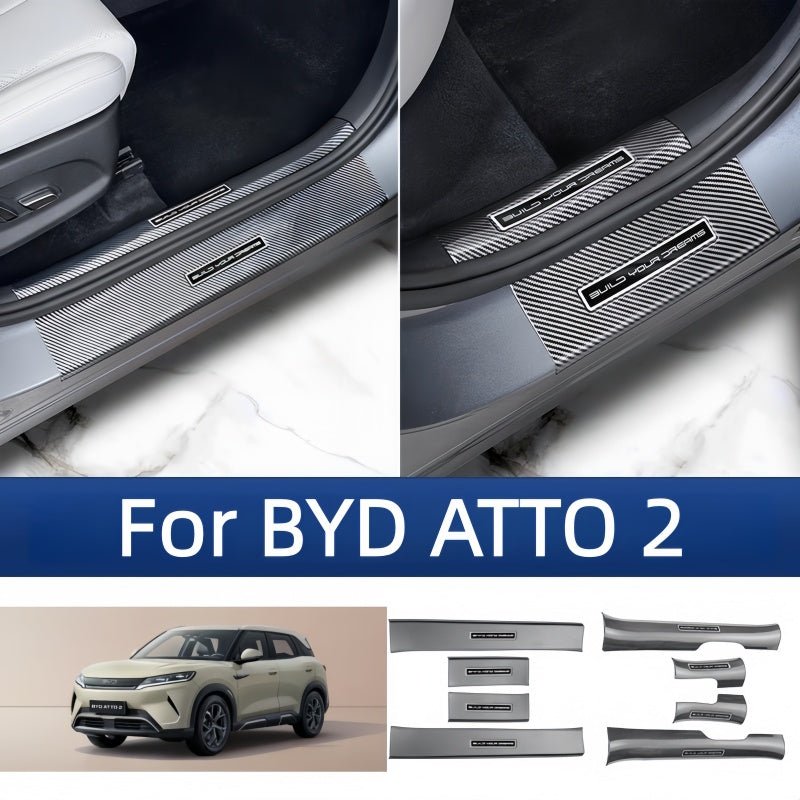 Carbon Fiber Door Sill Protectors for BYD ATTO 2 - Nice BYD