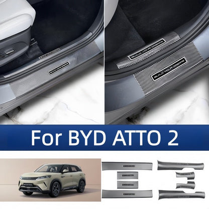 Carbon Fiber Door Sill Protectors for BYD ATTO 2 - Nice BYD