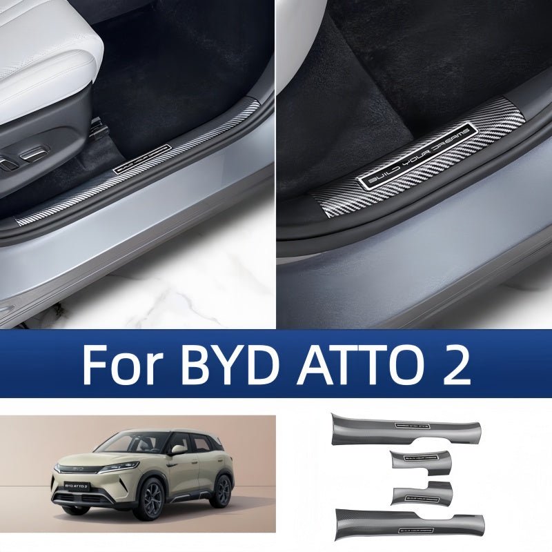 Carbon Fiber Door Sill Protectors for BYD ATTO 2 - Nice BYD