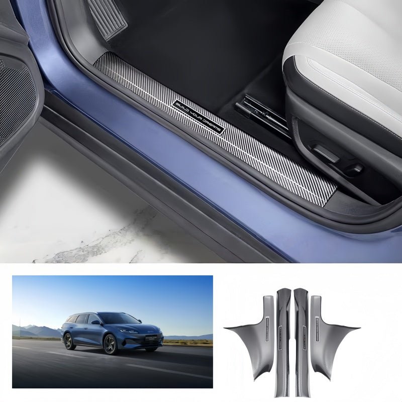 Carbon Fiber Door Sill Protectors for BYD Seal 6 DM - i/Touring - Nice BYD