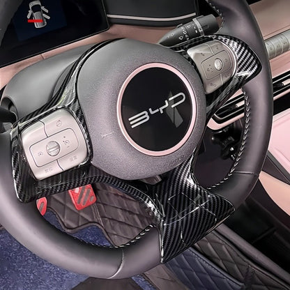 Carbon Fiber Texture Steering Wheel Cover for BYD ATTO 1 - Nice BYD