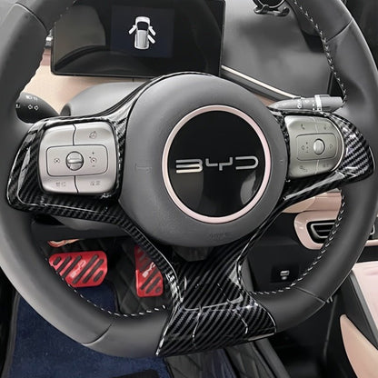 Carbon Fiber Texture Steering Wheel Cover for BYD Dolphin Surf/Seagull - Nice BYD
