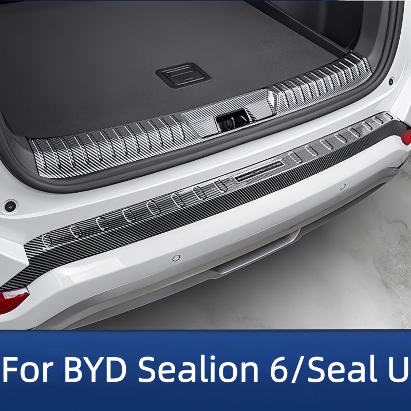5 Protections Seuil De Porte Fibre Carbone Noir Pour BYD Seal U (EV) & Seal U DM-i (PHEV) 2024 - Autocollant Anti-rayures - 7