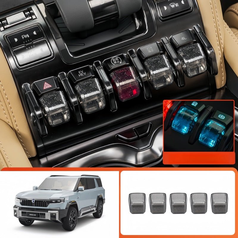 Console Button TPU Protective Sleeve for BYD Leopard 8 & Denza B8 - Nice BYD