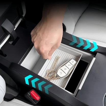 Double - Layer Sliding Armrest Storage Organizer for BYD Seal 6 DM - i - Nice BYD