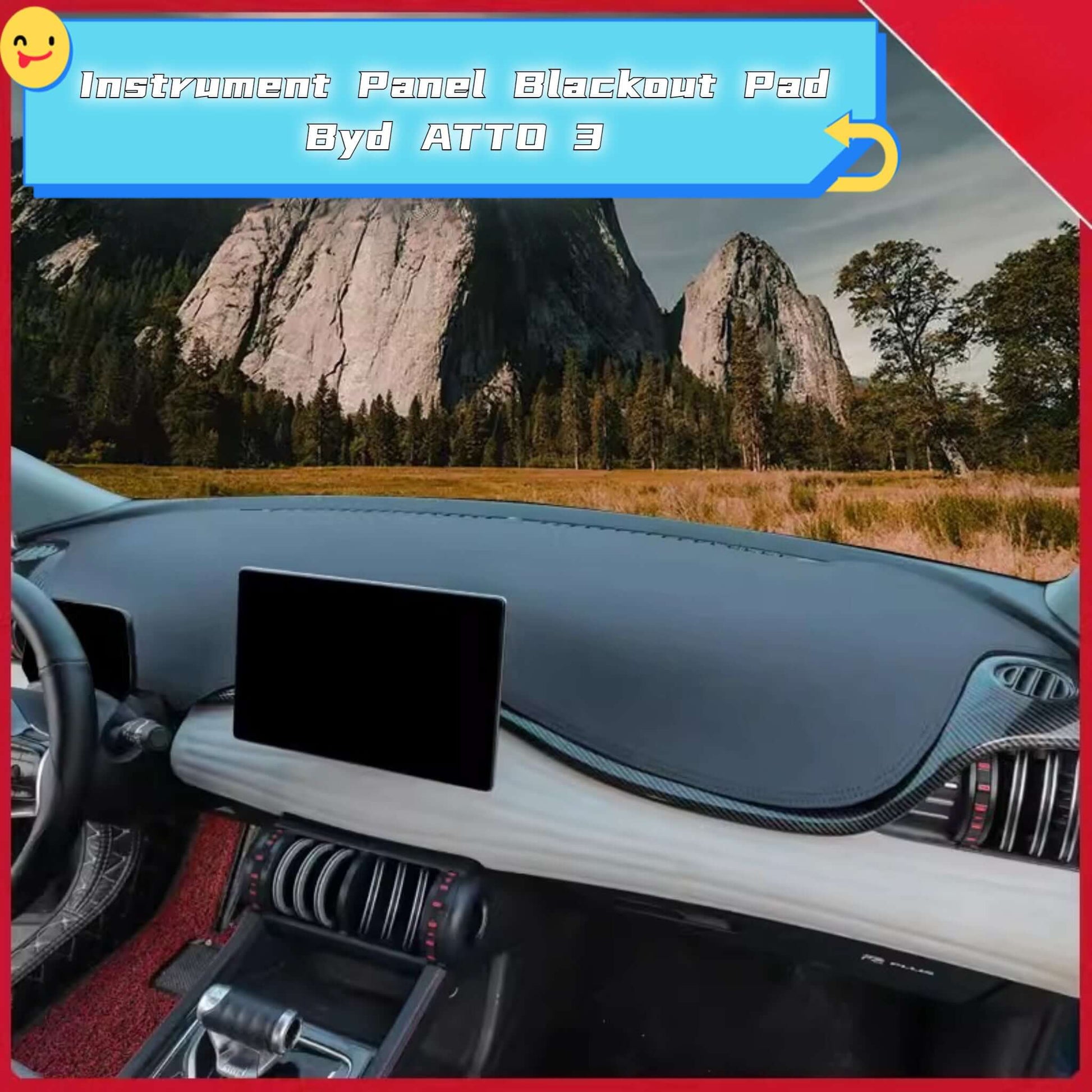 For BYD ATTO 3 Dashboard Cover Mat Sunshade Mat Artificial Leather Carpet Panel Mat Accessories - Nice BYD