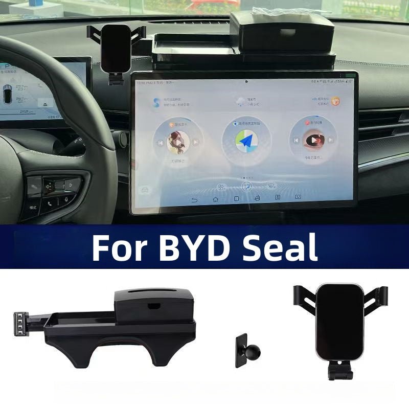 For BYD Seal Screen Rear Tissue Box Mobile Phone Holder