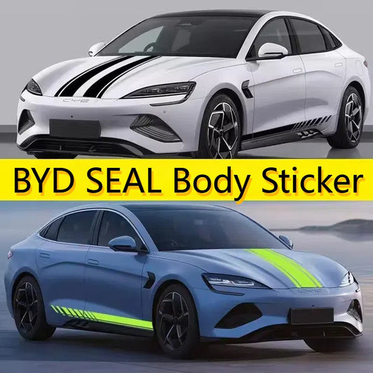 For BYD SEAL Side Skirt + Cabin Cover + Trunk Cover Decorative Sports Sticker - Nice BYD