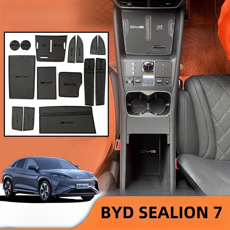 For BYD SEALION 7 Door/Armrest/Storage Box Water Cup Tank Leather Pad - Nice BYD