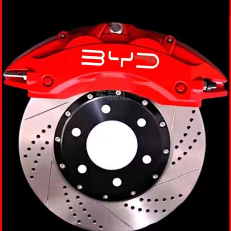 thumbnail image 2 of 4-Pack Red Universal Brake Caliper Covers – Front & Rear ABS Plastic For 16-23.6 Inch Wheels 2 of 5