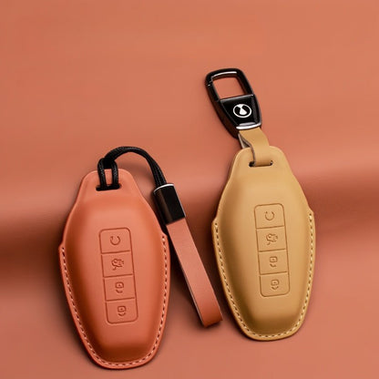 Full Wrap Leather Key Fob Case for Denza B5/B8 - Nice BYD