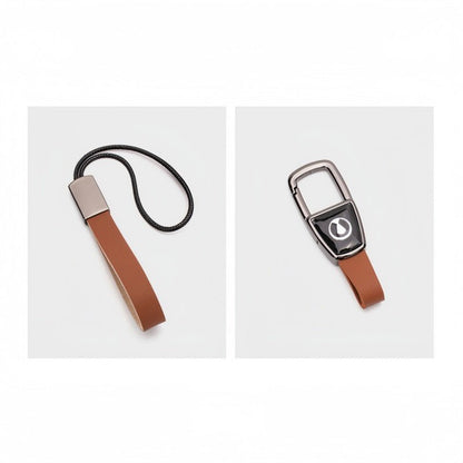 Full Wrap Leather Key Fob Case for Denza B5/B8 - Nice BYD