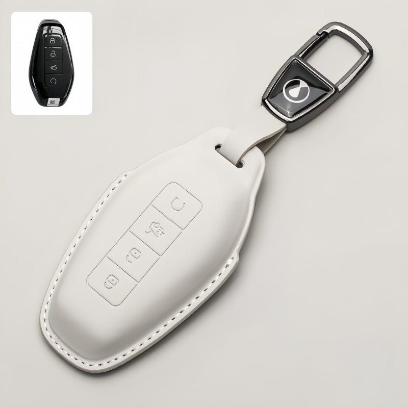 Full Wrap Leather Key Fob Case for Denza B5/B8 - Nice BYD