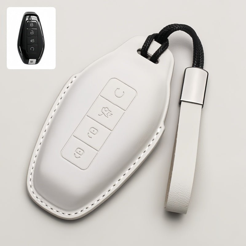 Full Wrap Leather Key Fob Case for Denza B5/B8 - Nice BYD