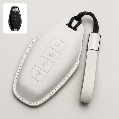 Full Wrap Leather Key Fob Case for Denza B5/B8 - Nice BYD