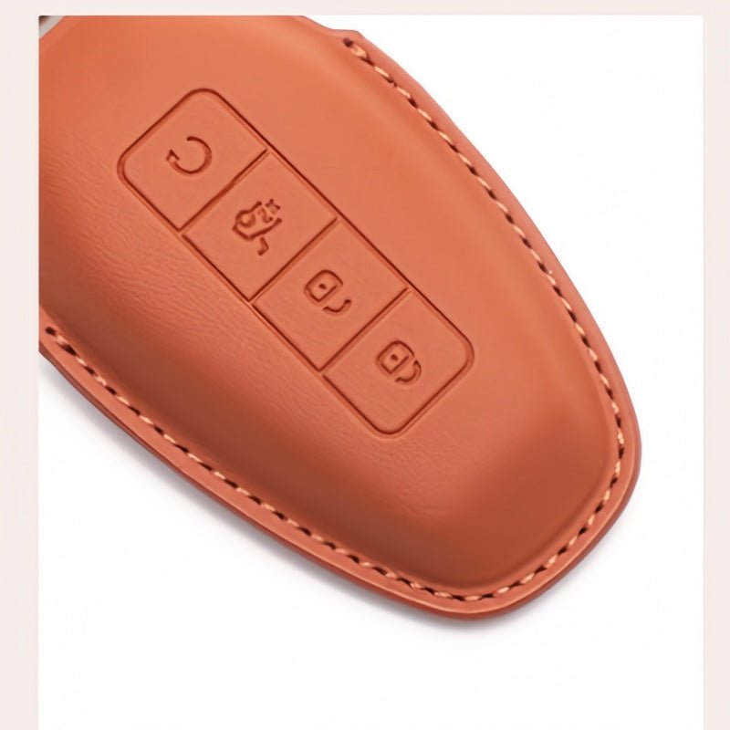 Full Wrap Leather Key Fob Case for Denza B5/B8 - Nice BYD