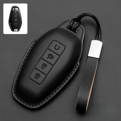 Full Wrap Leather Key Fob Case for Denza B5/B8 - Nice BYD