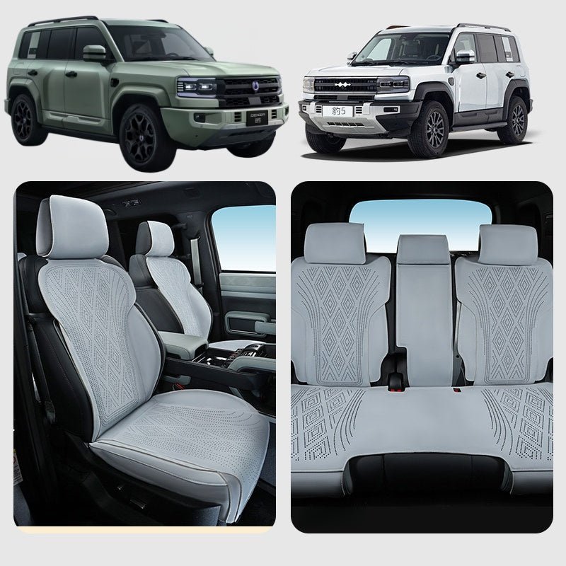 Half Coverage Suede Seat Covers for BYD Leopard 5 & Denza B5 - Nice BYD