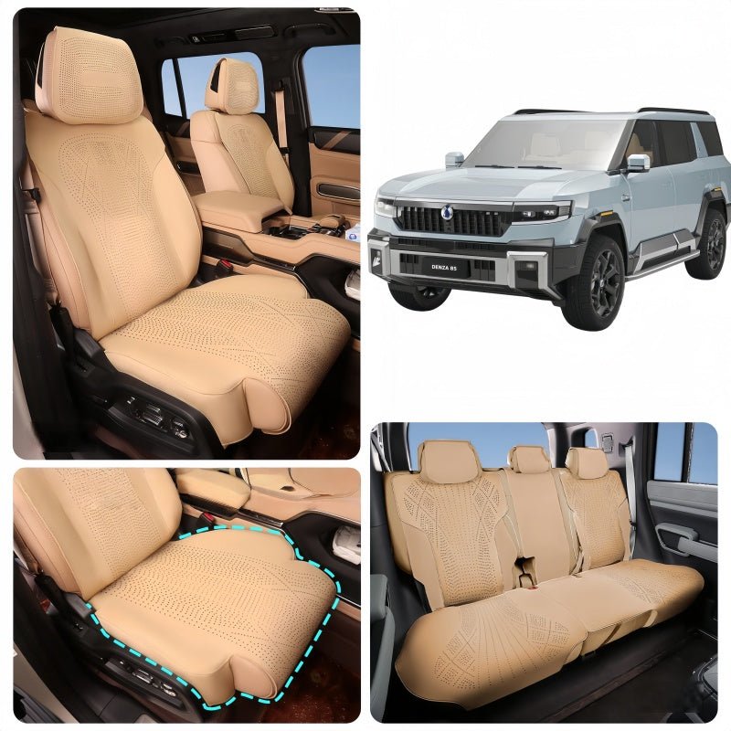 Half Coverage Suede Seat Covers for Denza B8 & BYD Leopard 8 - Nice BYD