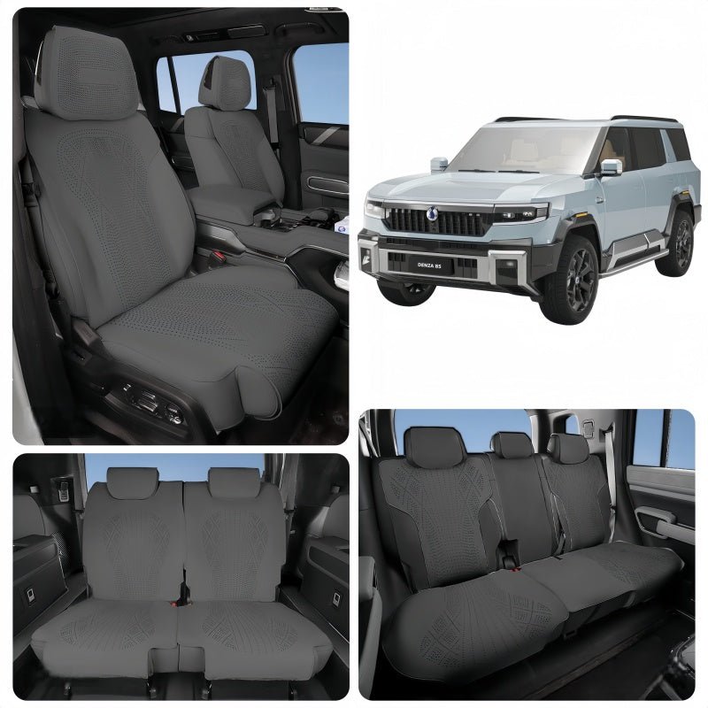 Half Coverage Suede Seat Covers for Denza B8 & BYD Leopard 8 - Nice BYD